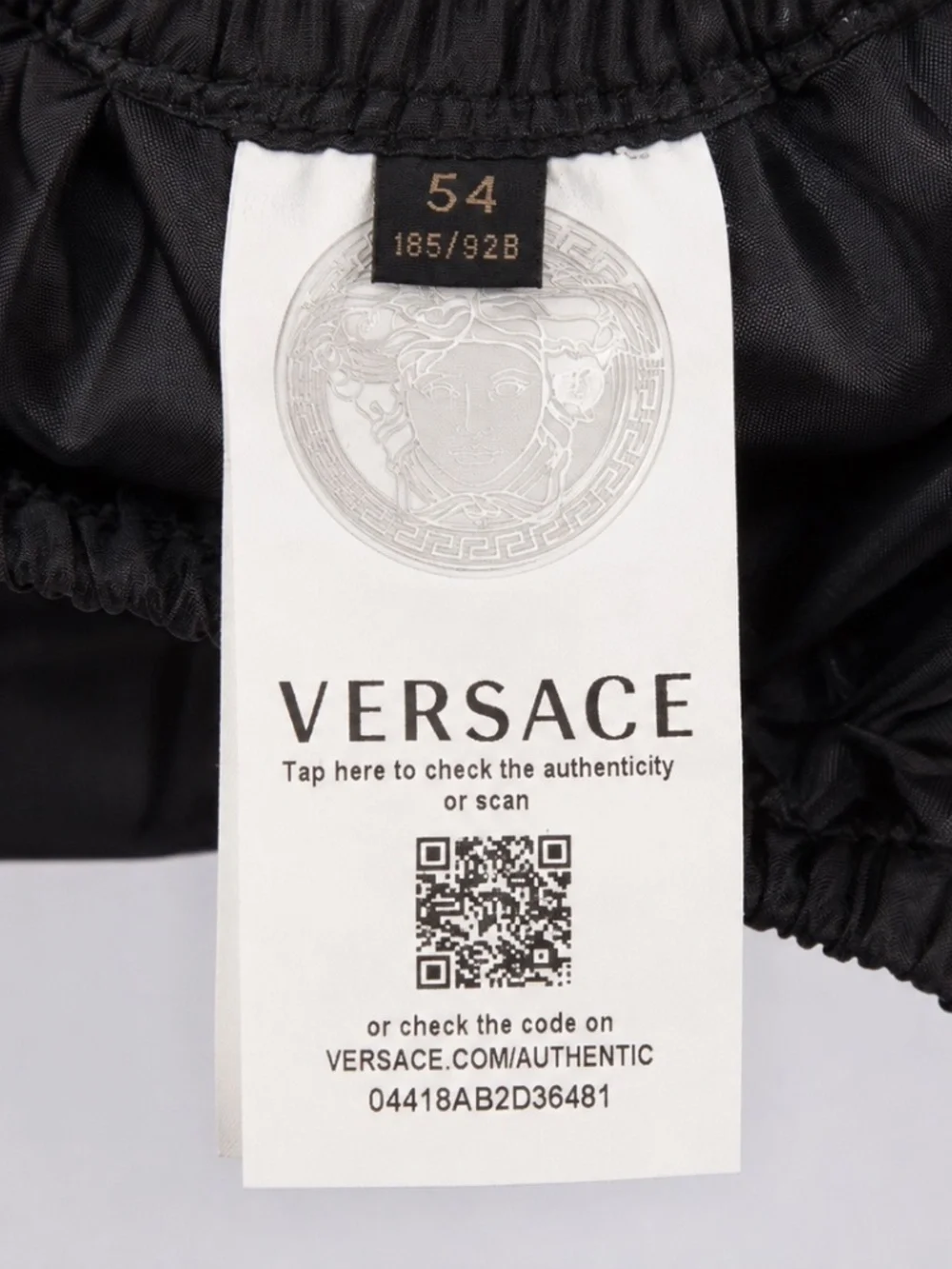 Versace 2019 Black Logo Tape Track Pants A85208 Made Italy IT 54 US 38 2XL